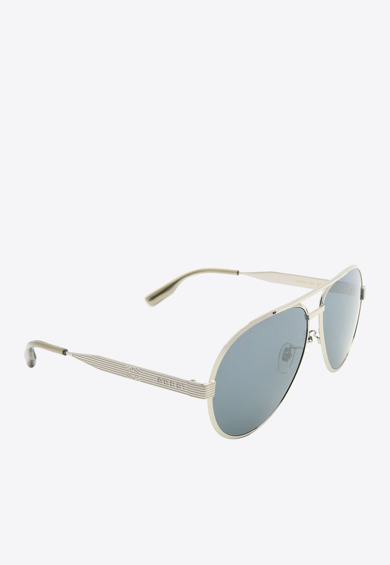 Logo Lettering Aviator Sunglasses