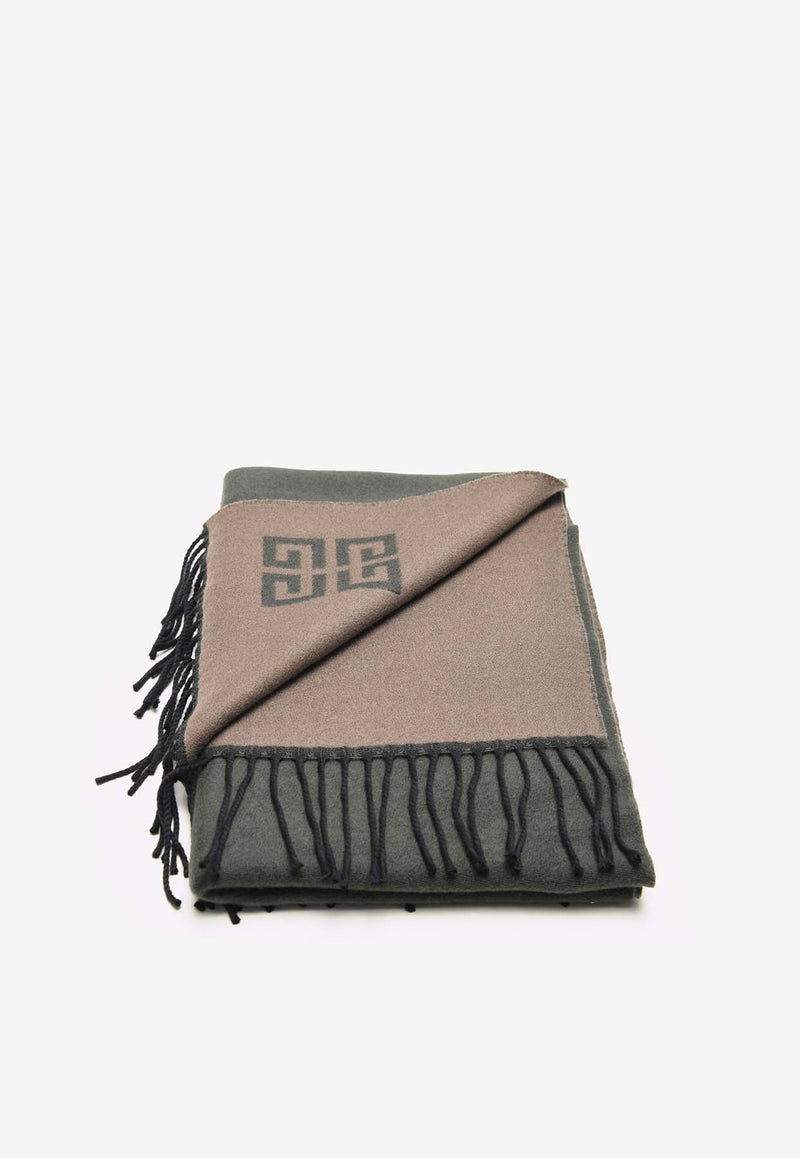 4G Monogram Wool Fringed Scarf