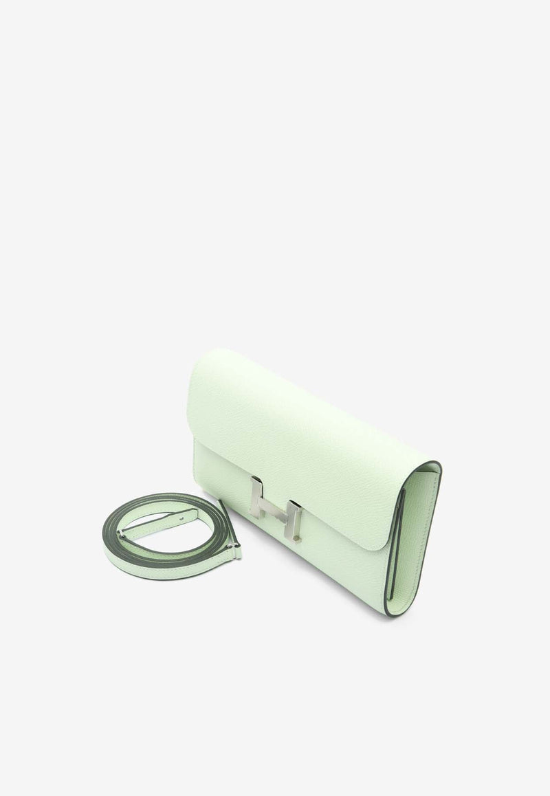 Constance To Go Wallet in Vert Fizz Epsom with Palladium Hardware