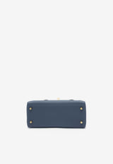 Kelly 25 Retourne in Bleu Navy Togo Leather with Gold Hardware