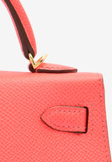 Mini Kelly 20 Sellier HSS in Rose Texas Epsom Leather with Gold Hardware