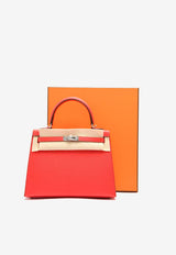 Kelly 25 Sellier in Rouge de Coeur Madame Leather with Palladium Hardware