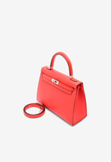 Kelly 25 Sellier in Rouge de Coeur Madame Leather with Palladium Hardware