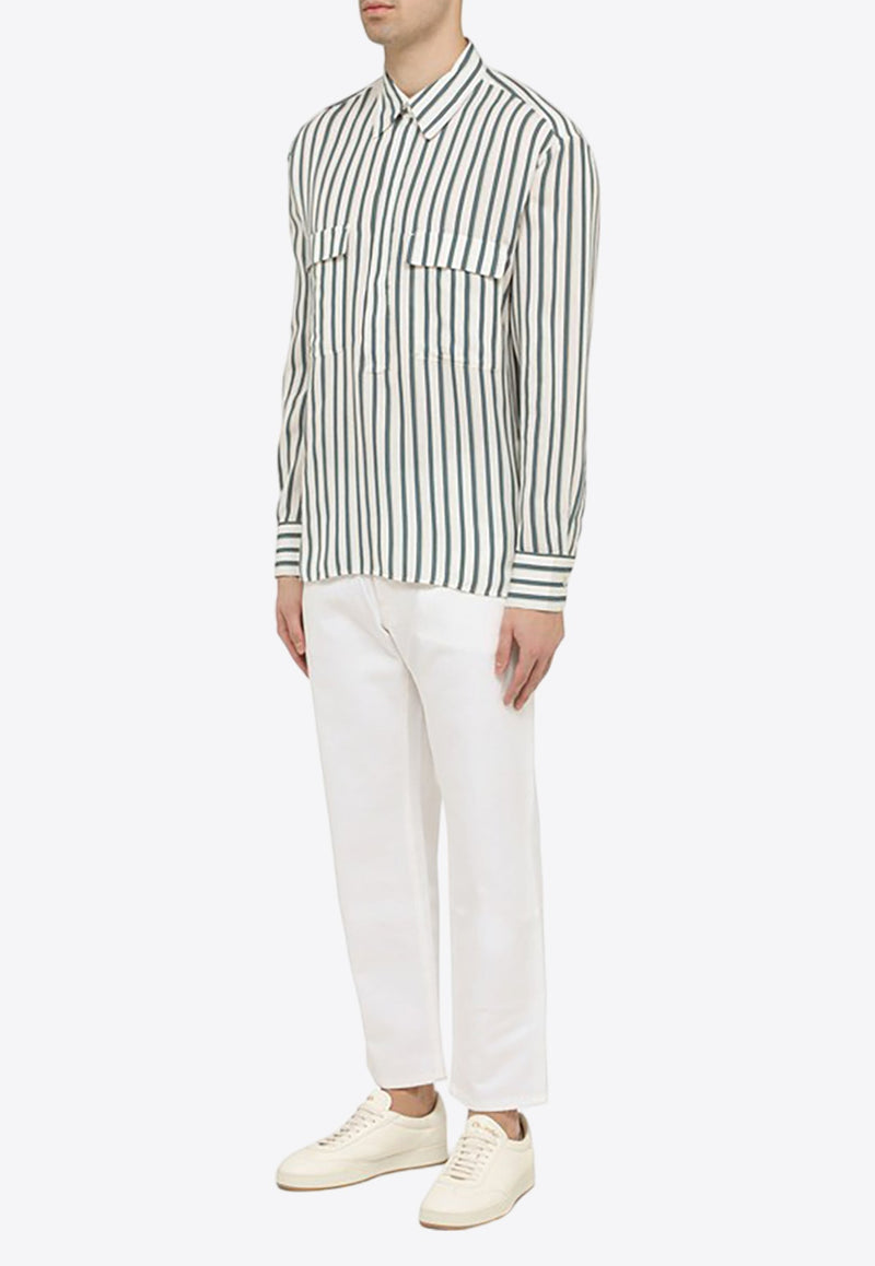 Ottanium Silk Blend Striped Shirt