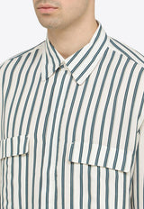 Ottanium Silk Blend Striped Shirt