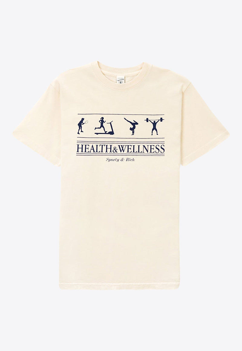 Health and Wellness Printed Crew Neck T-shirt