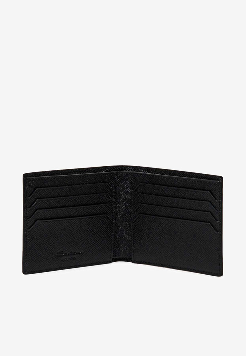 Bi-Fold Logo Wallet in Saffiano Leather