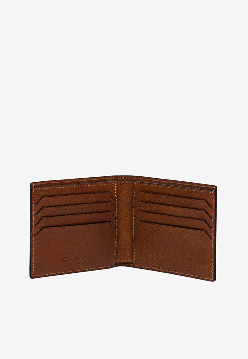 Bi-Fold Logo Wallet in Saffiano Leather
