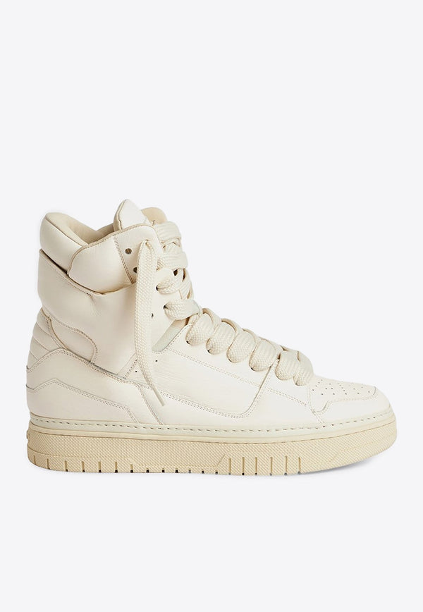 High-Top Padded Leather Sneakers