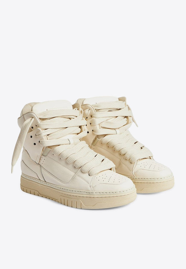 High-Top Padded Leather Sneakers