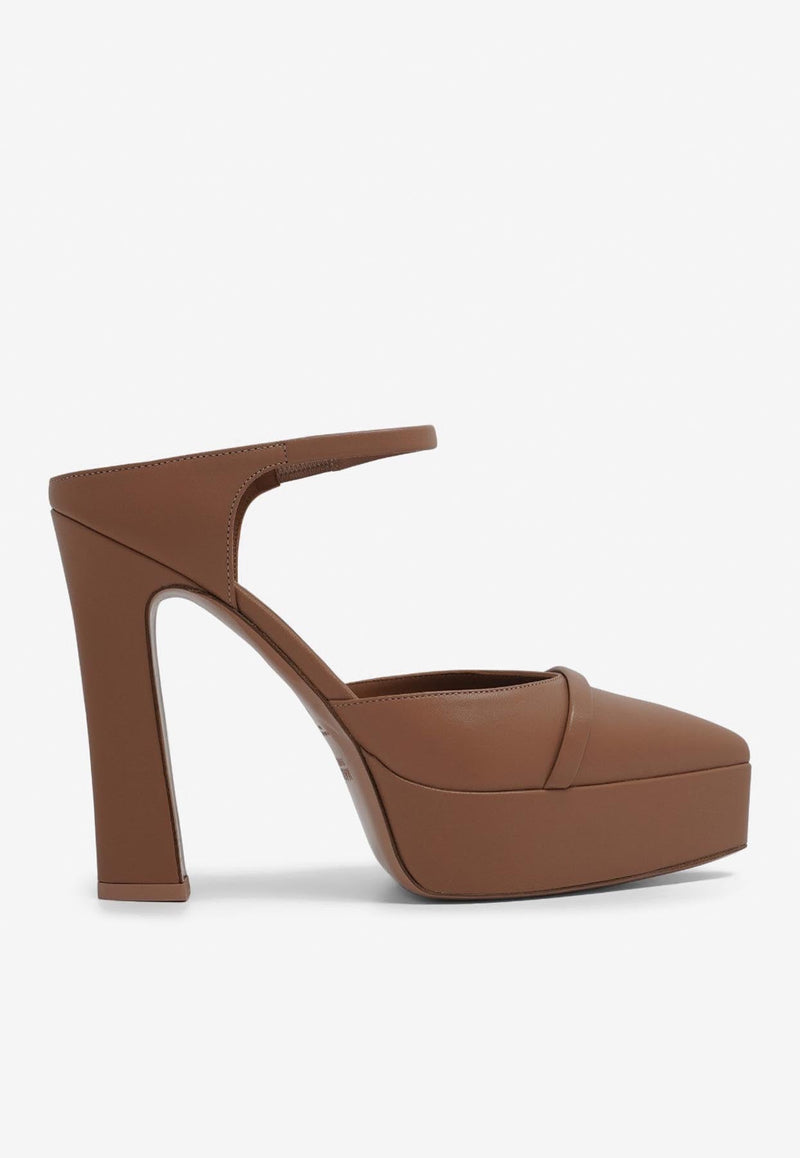 Uma 125 Leather Platform Mules