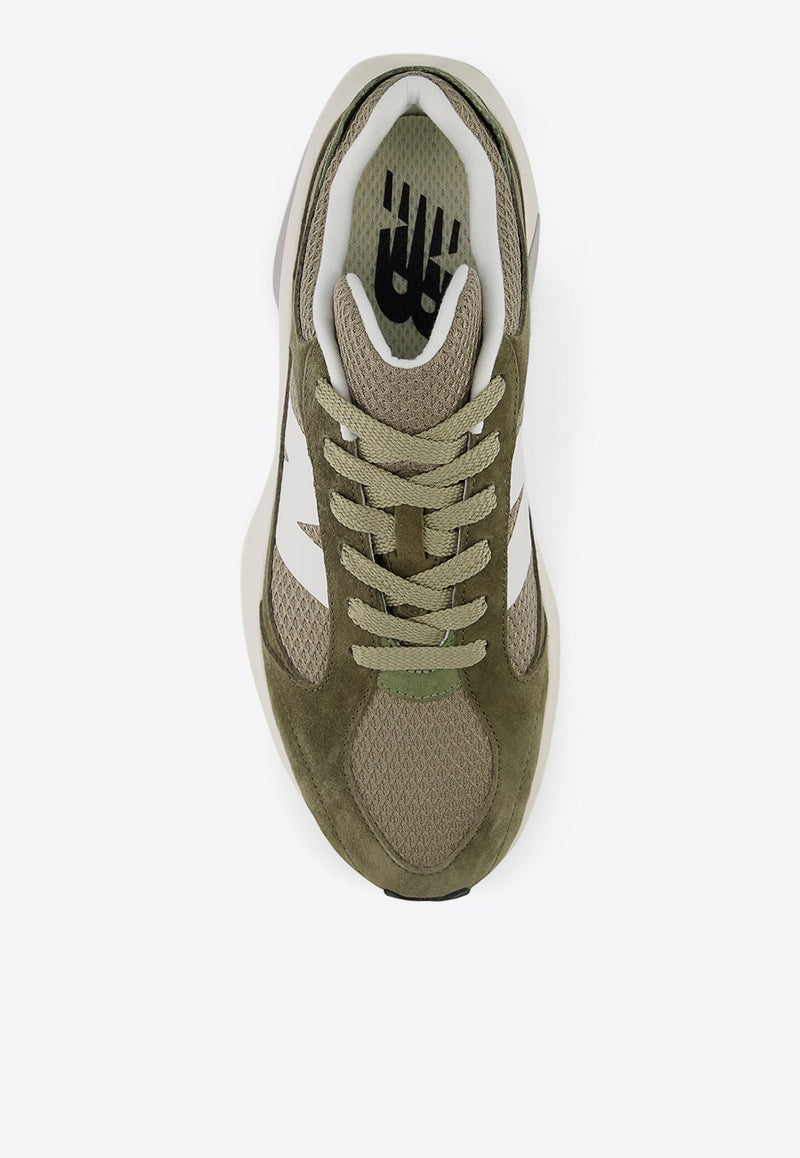 WRPD Runner Low-Top Sneakers in Dark Moss with Dark Stoneware and Sea Salt