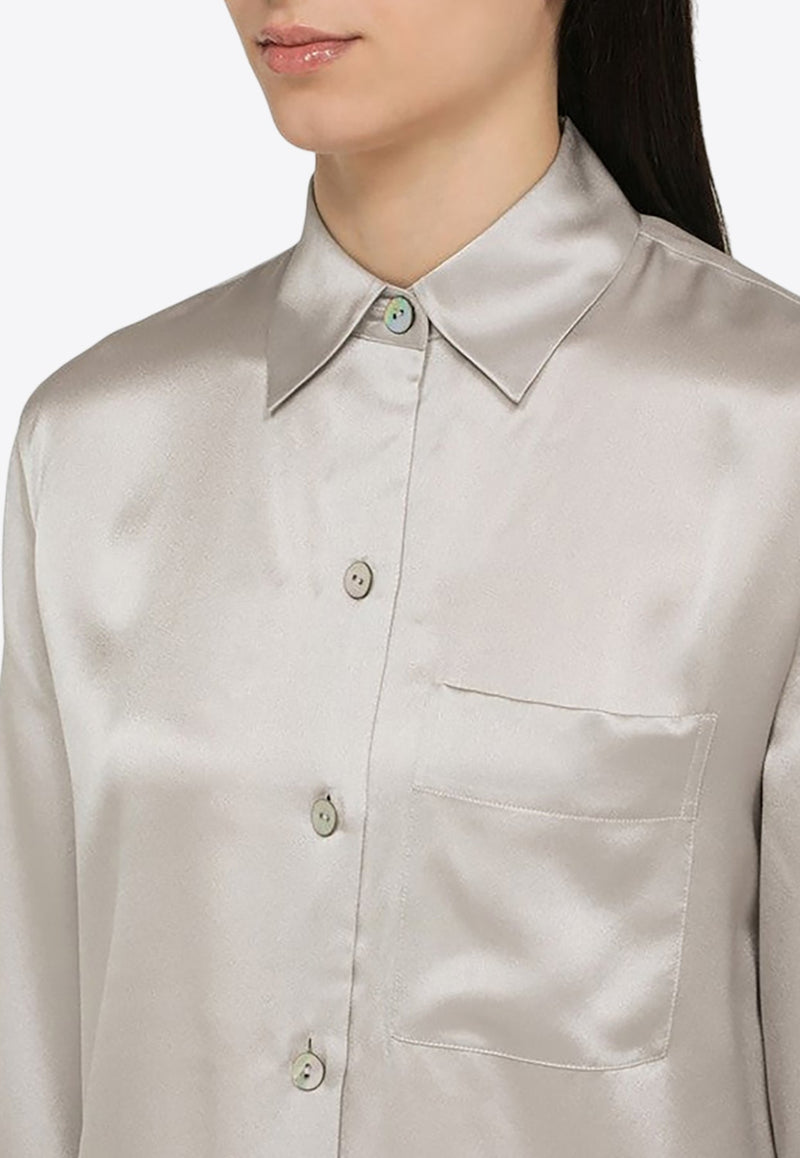 Classic Long-Sleeved Silk Shirt