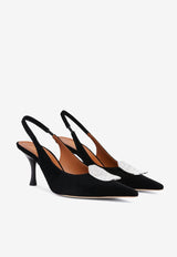 Vilma 70 Velvet Slingback Pumps