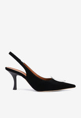 Vilma 70 Velvet Slingback Pumps