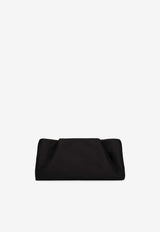 Vittoria Crystal Crest Bucket Satin Clutch