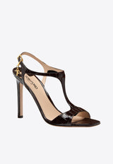 Angelina 105 Croc-Embossed Leather Sandals