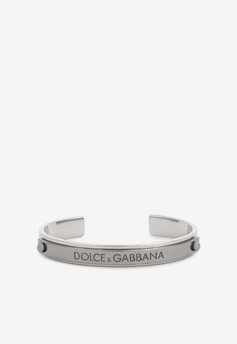 Logo-Engraved Cuff Bracelet