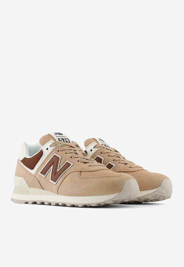 574 Low-Top Sneakers in Flat Taupe with Rich Oak and Turtledove