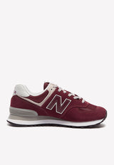 574v3 Low-Top Sneakers in Burgundy