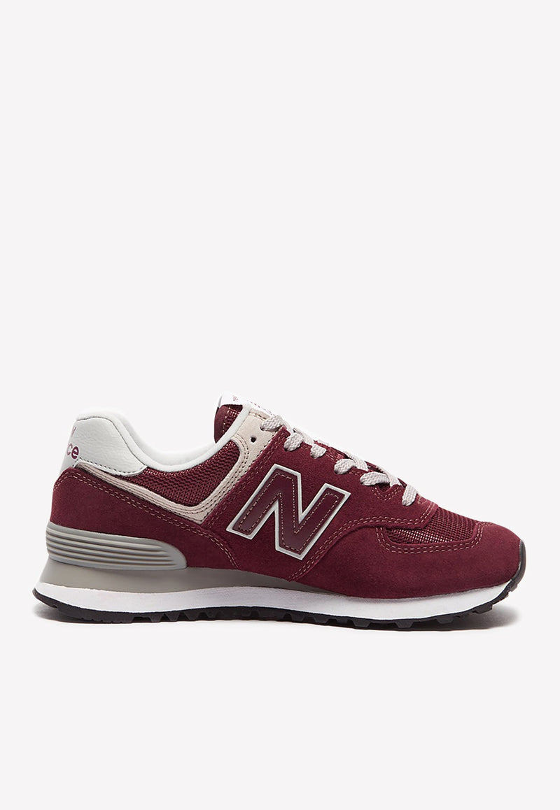 574v3 Low-Top Sneakers in Burgundy