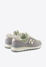 574 Low-Top Sneakers in Slate Gray with Olivine and Linen