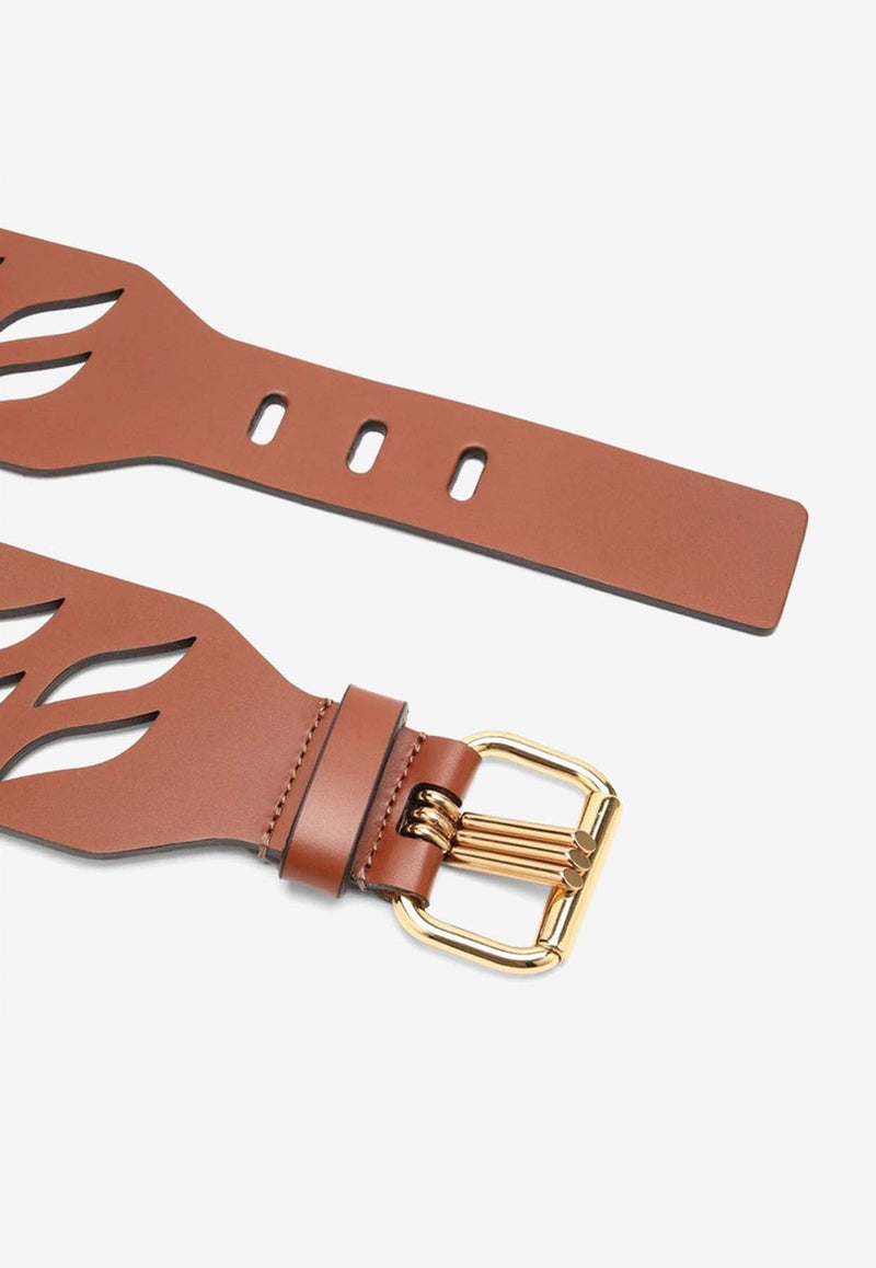 Cut-Out Leather Belt