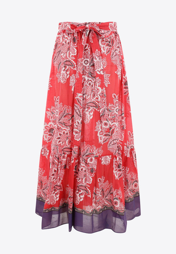 Paisley Silk Maxi Skirt