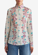 Floral Print Long-Sleeved Shirt