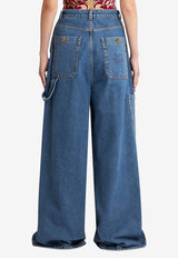 Logo Wide-Leg Jeans