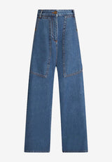 Logo Wide-Leg Jeans