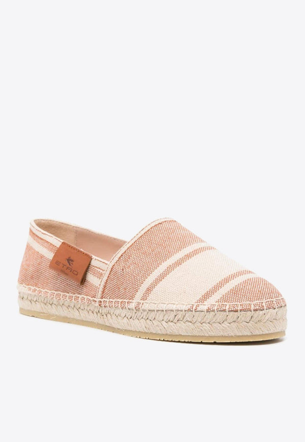 Round-Toe Striped Espadrilles