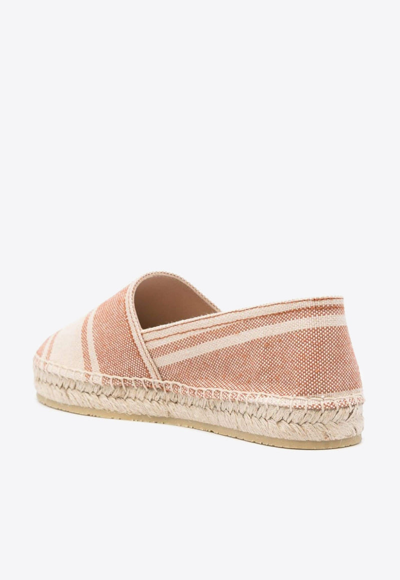 Round-Toe Striped Espadrilles