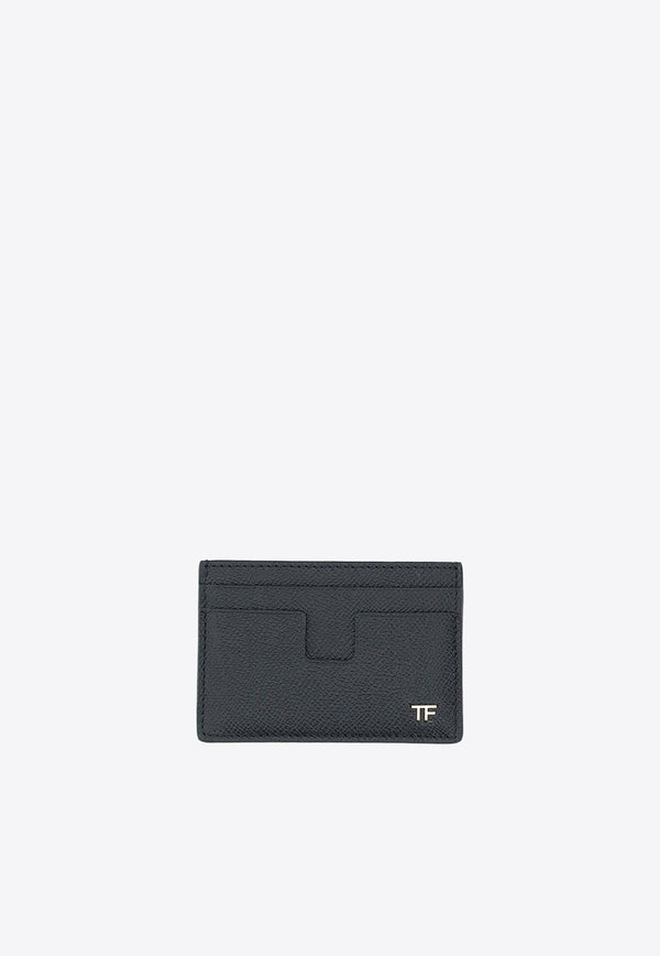 TF Logo Grained Leather Cardholder