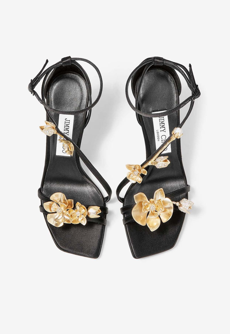 Zea 95 Flower-Embellished Sandals