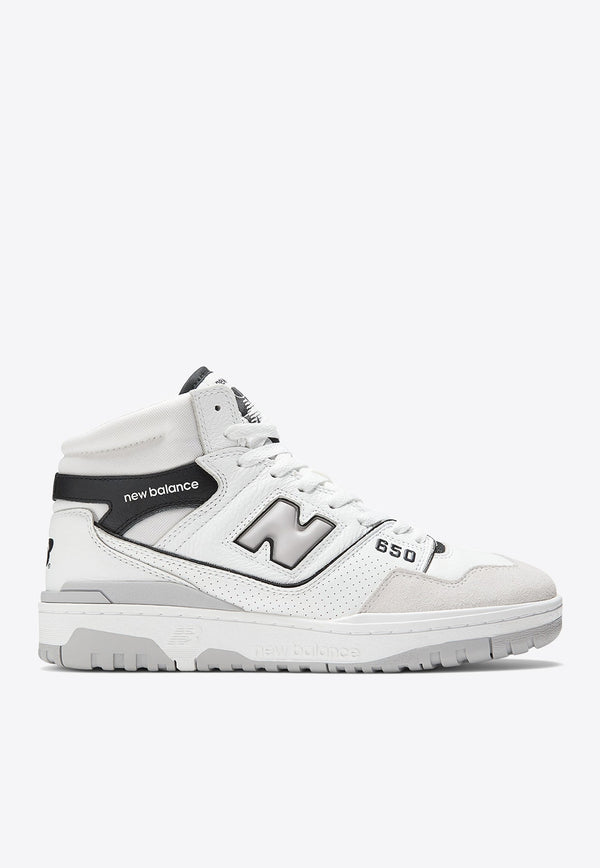 650 Low-Top Sneakers in White Leather