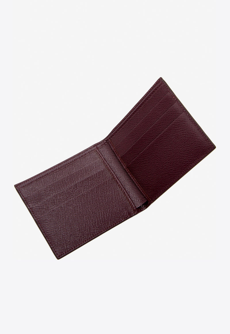 Logo Plaque Bi-Fold Wallet in Dauphine Leather