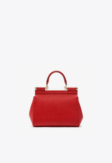 Medium Sicily Top Handle Bag in Dauphine Leather