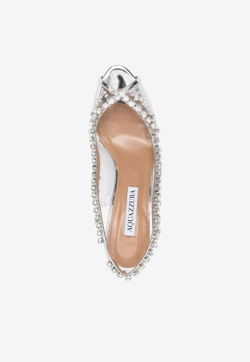 Temptation 75 Crystal-Embellished Slingback Sandals