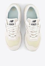 574 Low-Top Sneakers in White with Gray