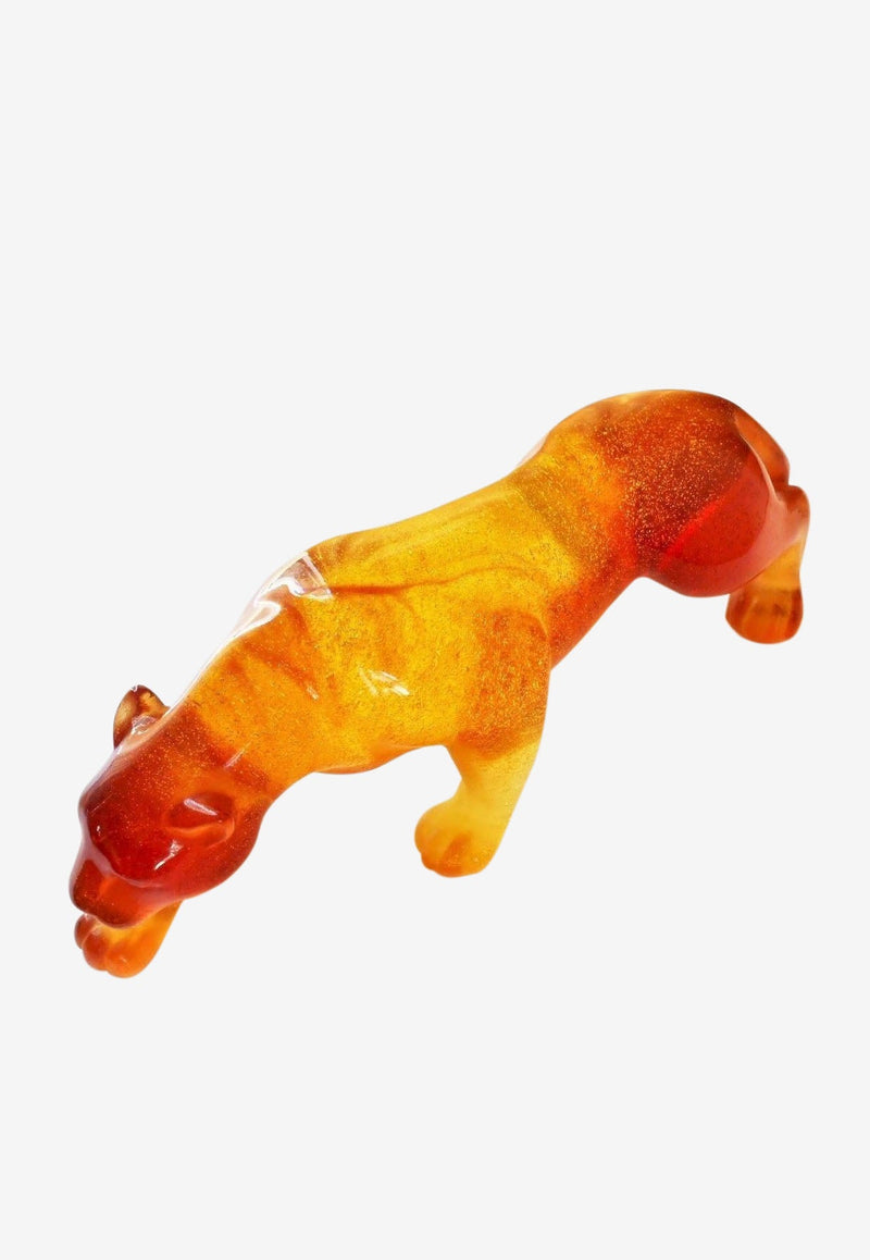 Small Crystal Panther Figurine