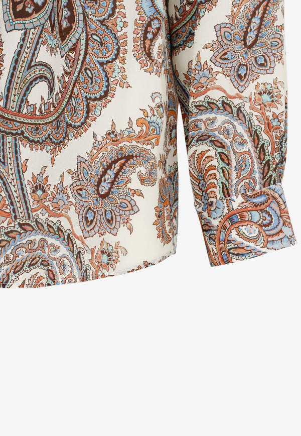 Paisley Print Silk Shirt