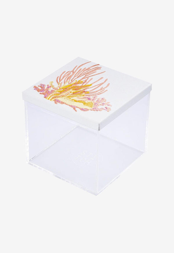 Coral Embroidered Mini Box