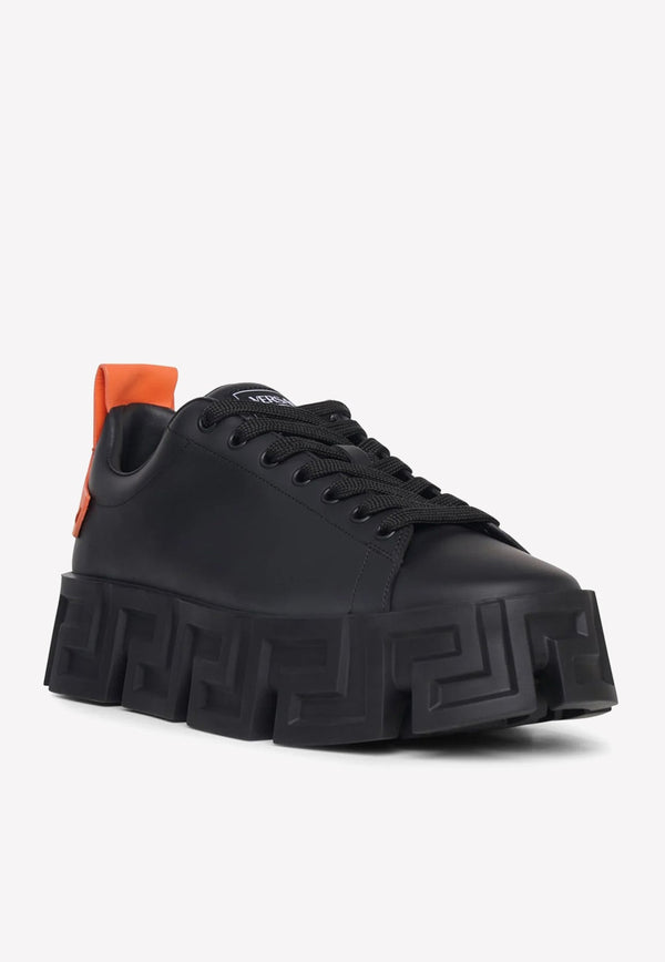 Greca Labyrinth Leather Low-top Sneakers