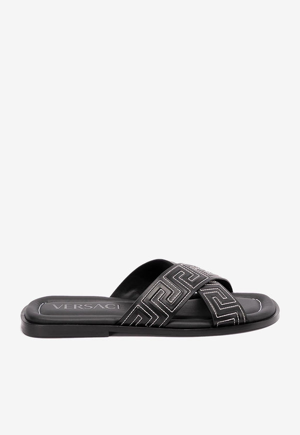 Greca Sandals in Calf Leather