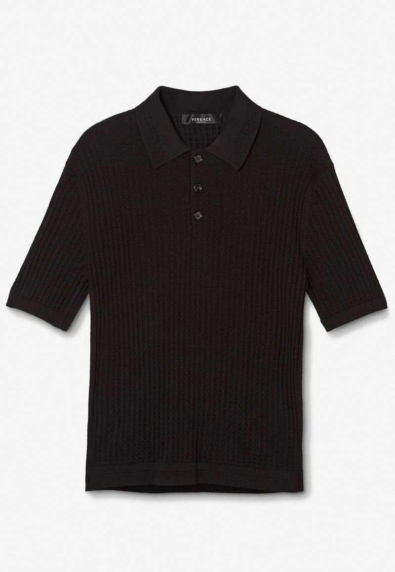 Greca Knitted Polo T-shirt