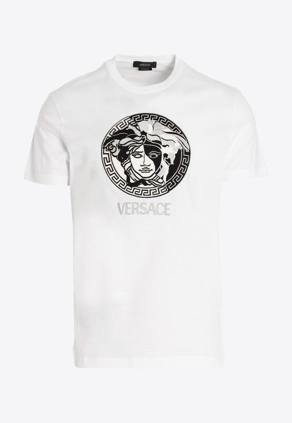 Medusa Logo Embroidered T-shirt