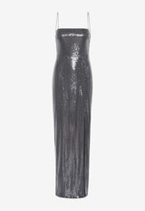 Sequin Sleeveless Maxi Dress