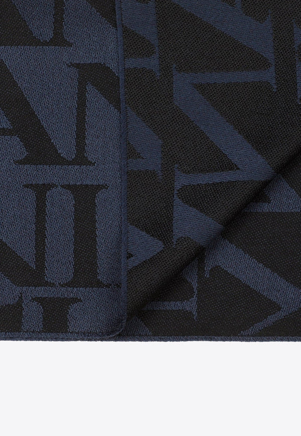 All-Over Logo Wool Scarf