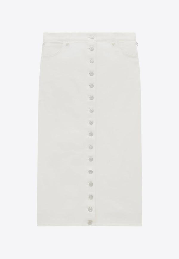 Multiflex Buttoned Denim Skirt